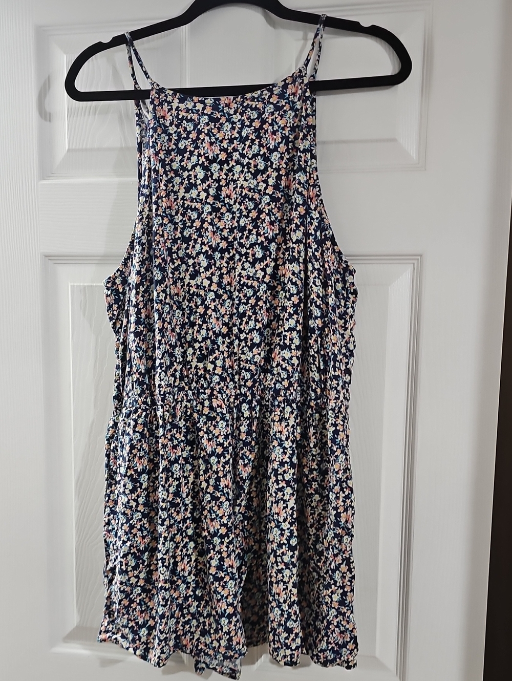 Source Unknown Navy Floral Women's Shorts Romper